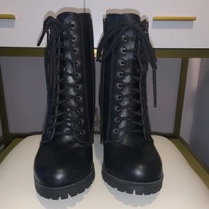 Heeled Combat Boots